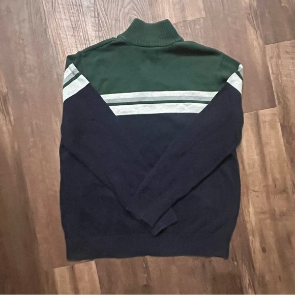 Eddie Bauer Forest Green and Navy Zip-Up Sweater - Picture 3 of 3